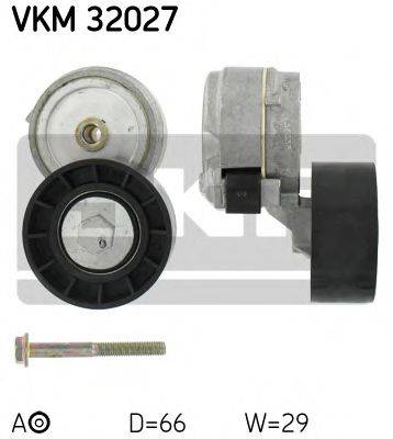 SKF VKM32027 Натяжной ролик, поликлиновой  ремень