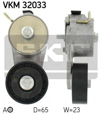 SKF VKM32033 Натяжной ролик, поликлиновой  ремень