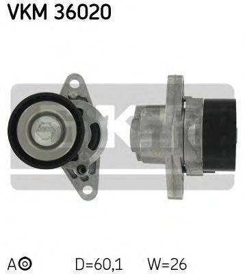 SKF VKM36020 Натяжной ролик, поликлиновой  ремень