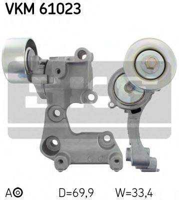 SKF VKM61023 Натяжной ролик, поликлиновой  ремень