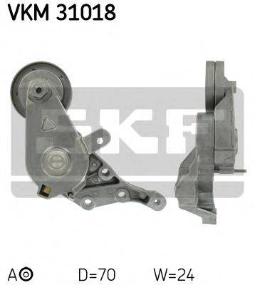 SKF VKM31018 Натяжной ролик, поликлиновой  ремень