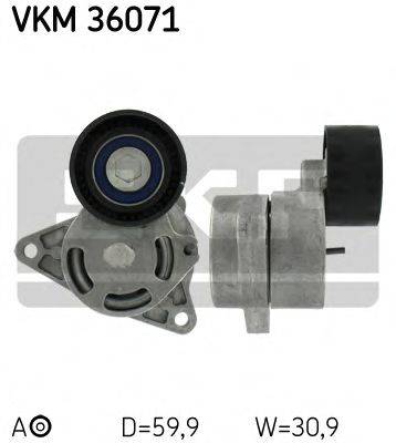 SKF VKM36071 Натяжной ролик, поликлиновой  ремень