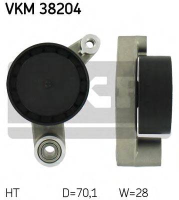 SKF VKM38204 Натяжной ролик, поликлиновой  ремень