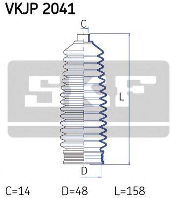 SKF VKJP2041 Комплект пылника, рулевое управление