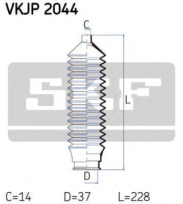 SKF VKJP2044 Комплект пылника, рулевое управление