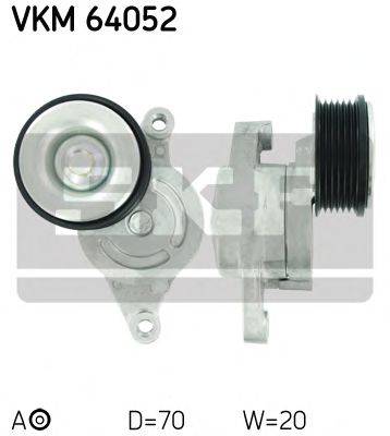 SKF VKM64052 Натяжной ролик, поликлиновой  ремень