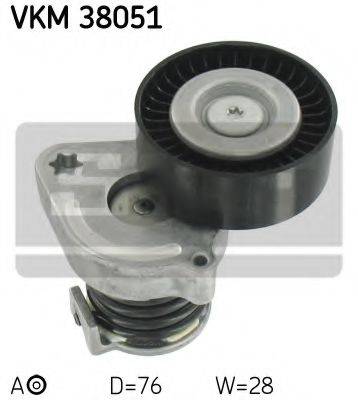 SKF VKM38051 Натяжной ролик, поликлиновой  ремень