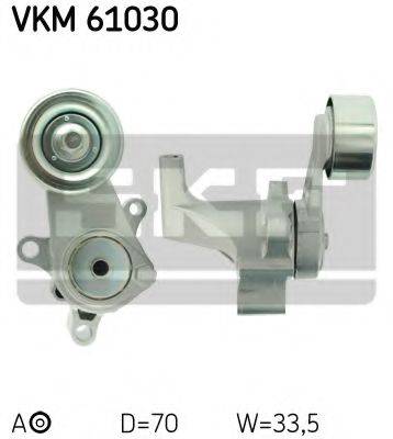 SKF VKM61030 Натяжной ролик, поликлиновой  ремень