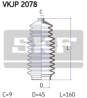 SKF VKJP2078 Комплект пылника, рулевое управление