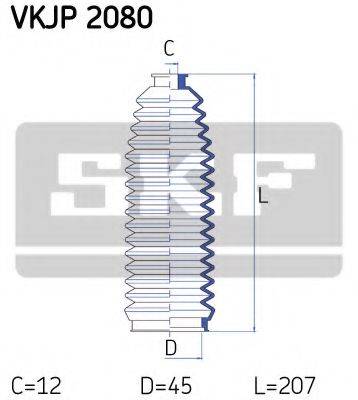SKF VKJP2080 Комплект пылника, рулевое управление