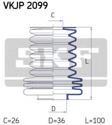 SKF VKJP2099 Комплект пылника, рулевое управление