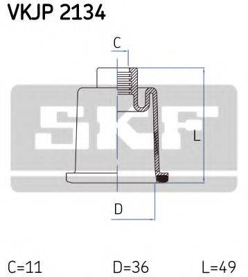 SKF VKJP2134 Комплект пылника, рулевое управление