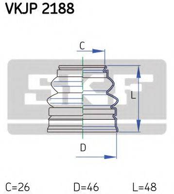 SKF VKJP2188 Комплект пылника, рулевое управление