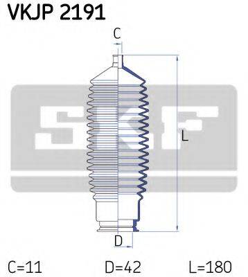 SKF VKJP2191 Комплект пылника, рулевое управление