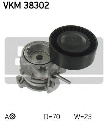 SKF VKM38302 Натяжной ролик, поликлиновой  ремень