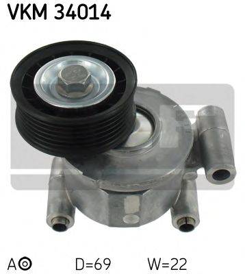 SKF VKM34014 Натяжной ролик, поликлиновой  ремень