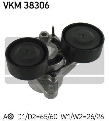 SKF VKM38306 Натяжной ролик, поликлиновой  ремень