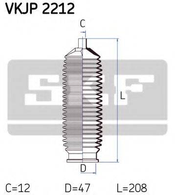 SKF VKJP2212 Комплект пылника, рулевое управление