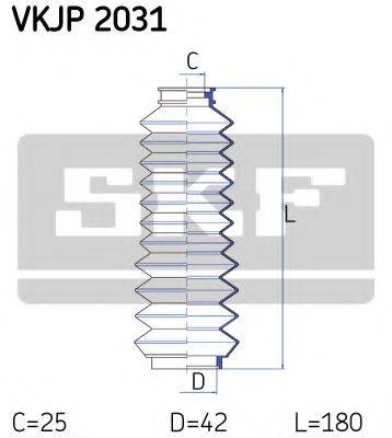 SKF VKJP2031 Комплект пылника, рулевое управление