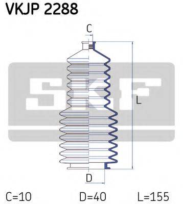 SKF VKJP2288 Комплект пылника, рулевое управление