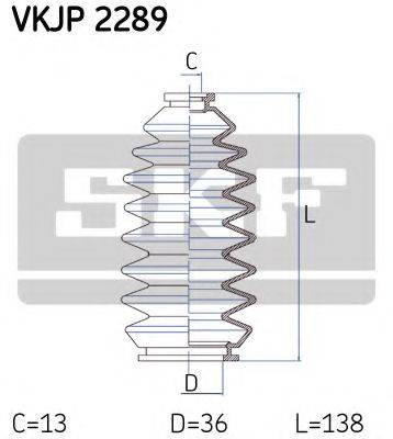 SKF VKJP2289 Комплект пылника, рулевое управление