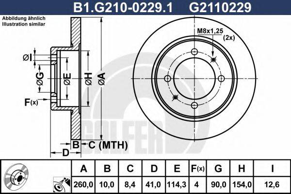 GALFER B1G21002291 Тормозной диск