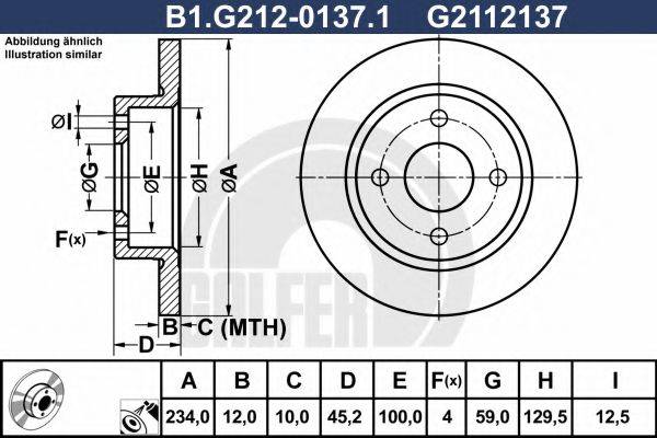 GALFER B1G21201371 Тормозной диск