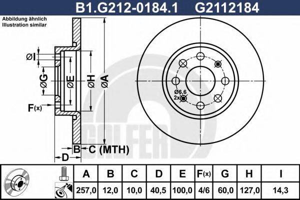 GALFER B1G21201841 Тормозной диск