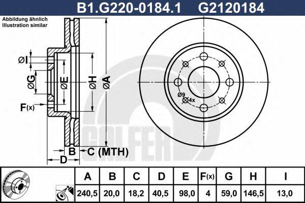 GALFER B1G22001841 Тормозной диск