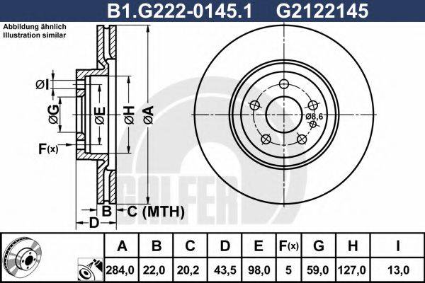 GALFER B1G22201451 Тормозной диск