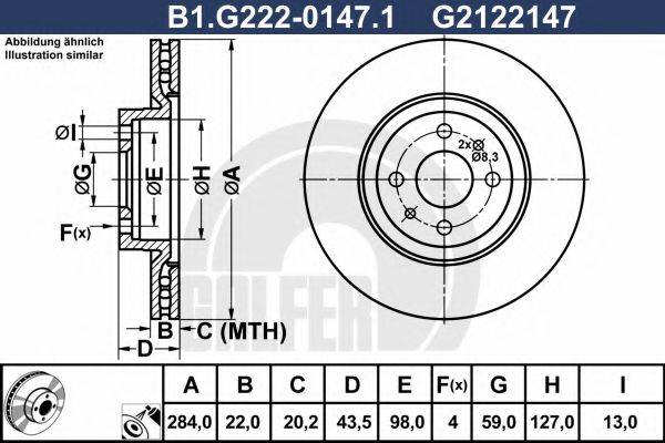 GALFER B1G22201471 Тормозной диск