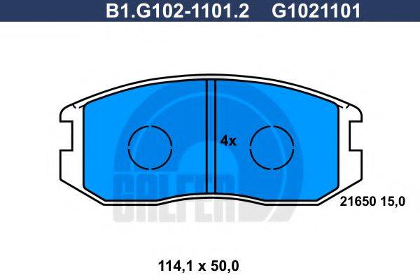 GALFER B1G10211012 Комплект тормозных колодок, дисковый тормоз