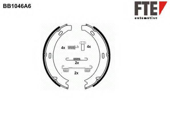 FTE BB1046A6 Комплект тормозных колодок, стояночная тормозная система