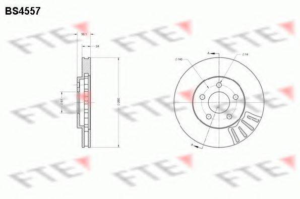 FTE BS4557 Тормозной диск