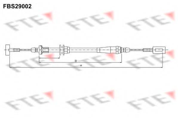 FTE FBS29002 Трос, стояночная тормозная система