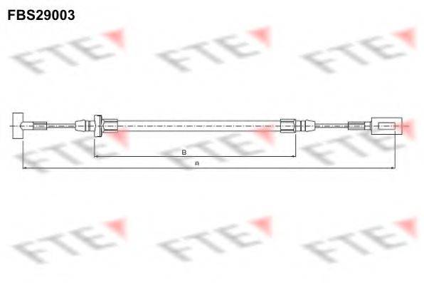 FTE FBS29003 Трос, стояночная тормозная система