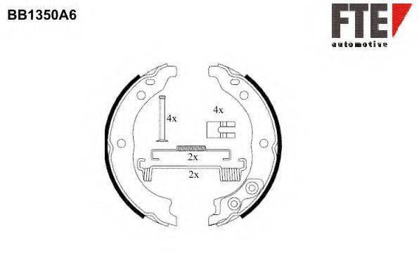 FTE BB1350A6 Комплект тормозных колодок, стояночная тормозная система