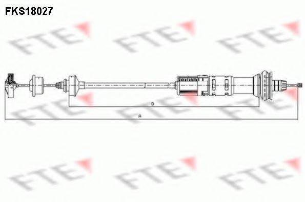 FTE FKS18027 Трос, управление сцеплением