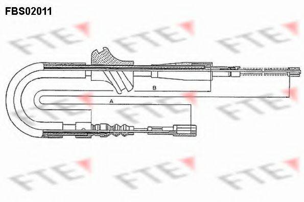FTE FBS02011 Трос, стояночная тормозная система