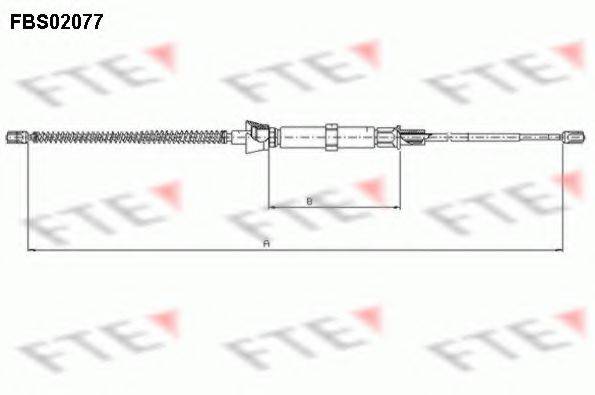 FTE FBS02077 Трос, стояночная тормозная система