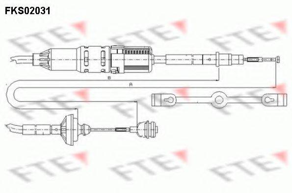 FTE FKS02031 Трос, управление сцеплением