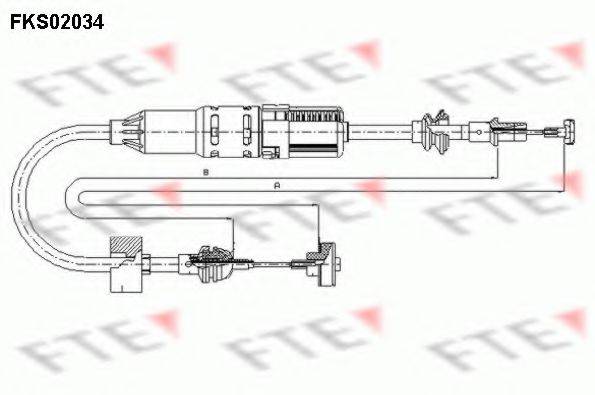 FTE FKS02034 Трос, управление сцеплением