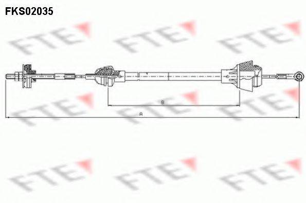 FTE FKS02035 Трос, управление сцеплением