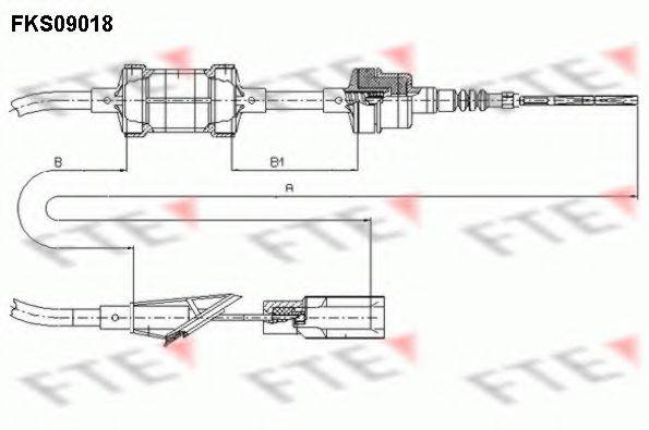 FTE FKS09018 Трос, управление сцеплением