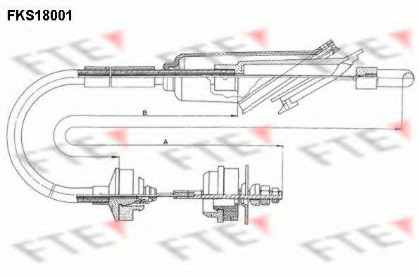 FTE FKS18001 Трос, управление сцеплением