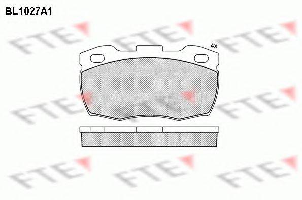 FTE BL1027A1 Комплект тормозных колодок, дисковый тормоз