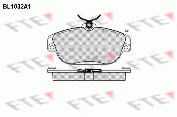 FTE BL1032A1 Комплект тормозных колодок, дисковый тормоз