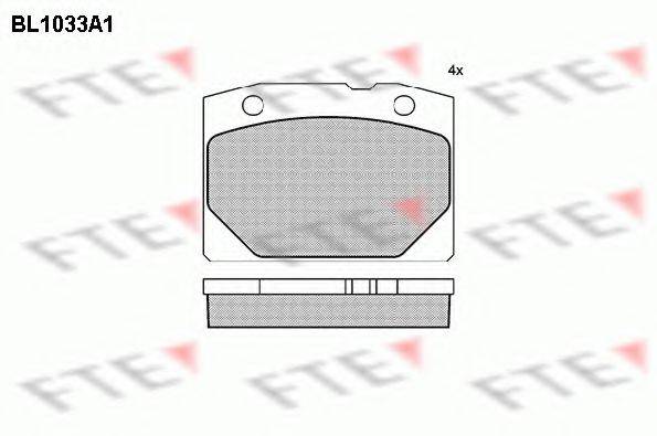 FTE BL1033A1 Комплект тормозных колодок, дисковый тормоз