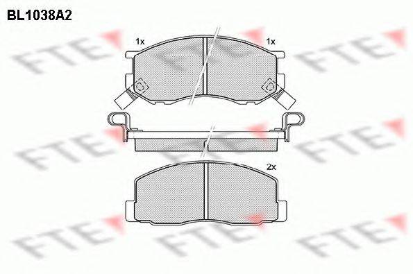 FTE BL1038A2 Комплект тормозных колодок, дисковый тормоз