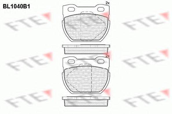 FTE BL1040B1 Комплект тормозных колодок, дисковый тормоз